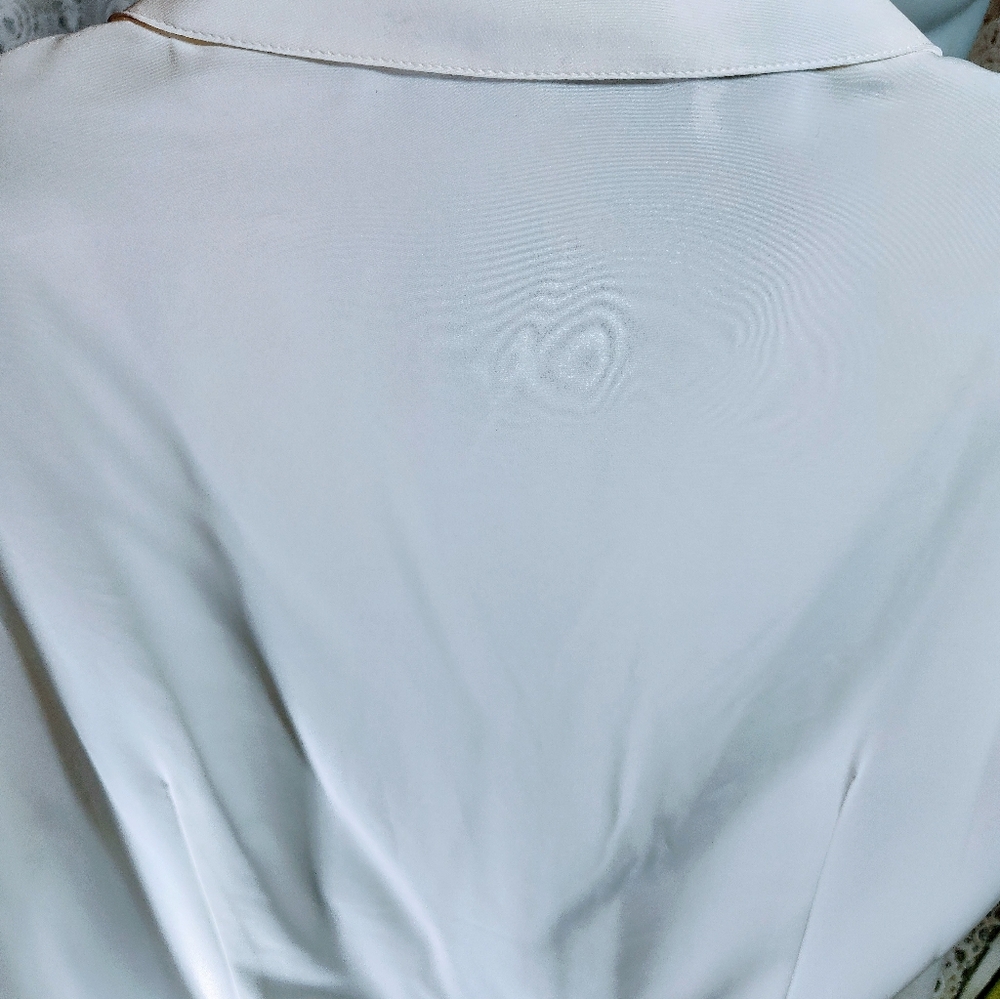 Kathy Che Soft White Short Sleeve Button-Up Shirt - Picture 3 of 5